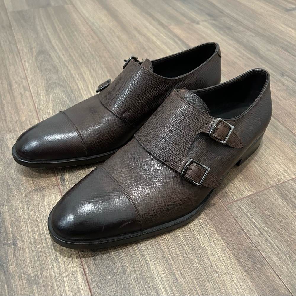 Fratelli Rossetti - Men's Brown Leather Double Monk Strap Shoes - UK 7.5 US 8.5